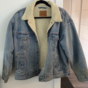 Levi's Denim Sherpa Trucker Jacket